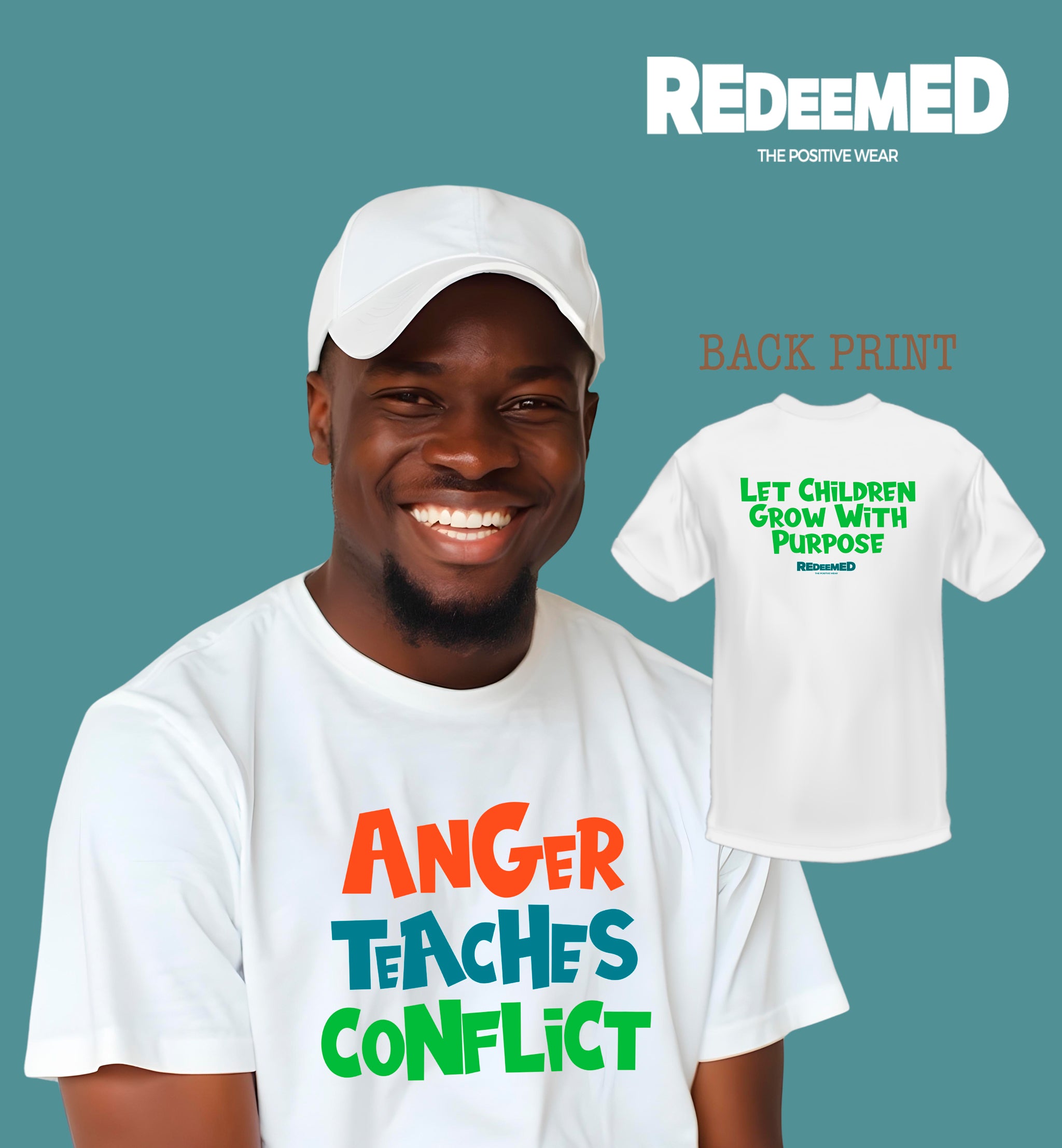 “Anger Teaches Conflict.” – White Colorful  (Bella Canvas/Gildan G5000) T-shirt
