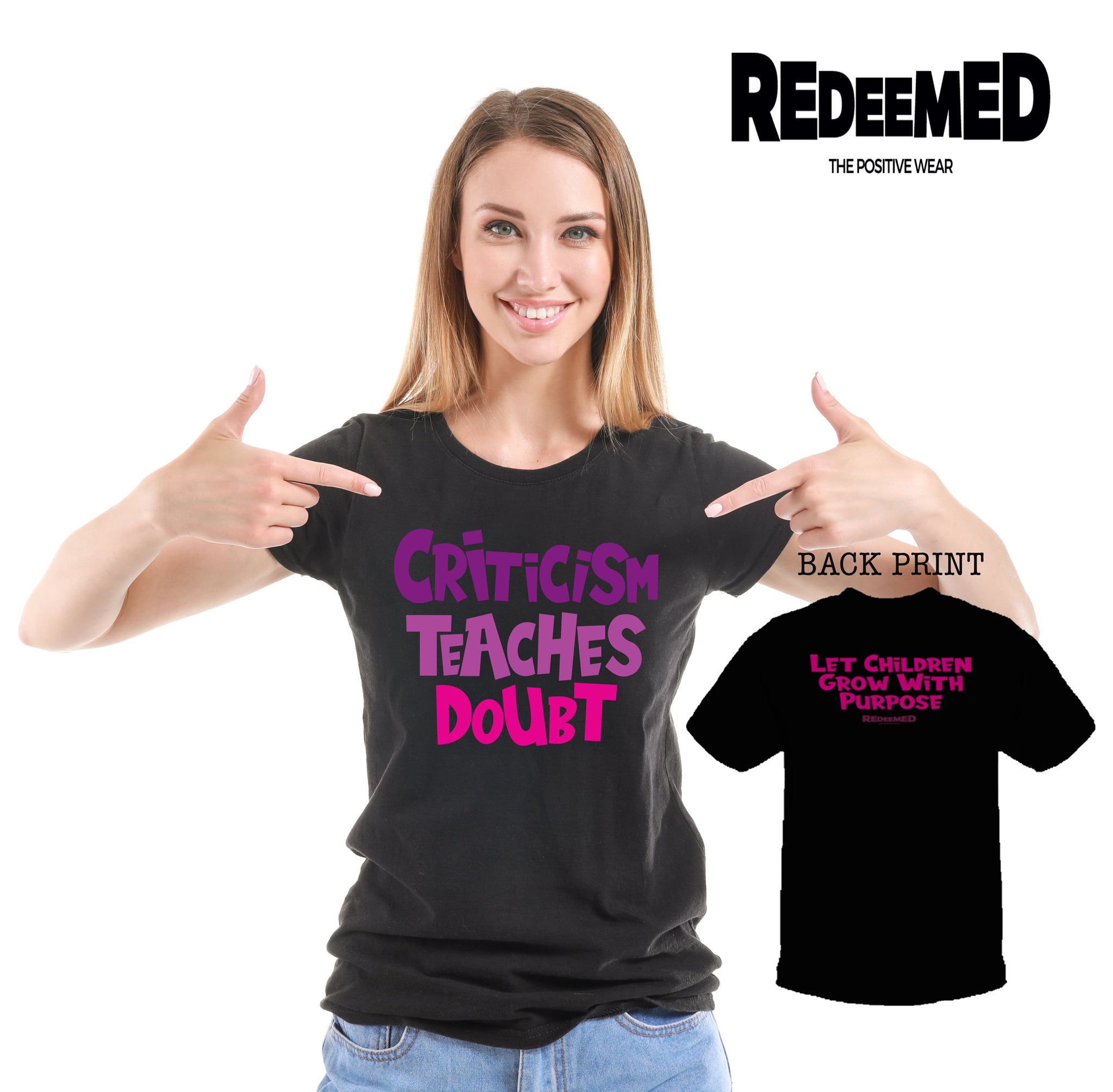 “Criticism Teaches Doubt.” - Black  (Bella Canvas/Gildan G5000) T-shirt