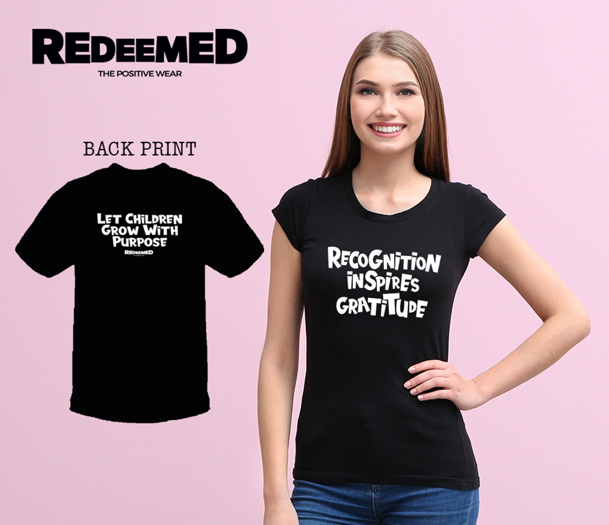 “Recognition Inspires Gratitude.” – Black  (Bella Canvas/Gildan G5000) T-shirt