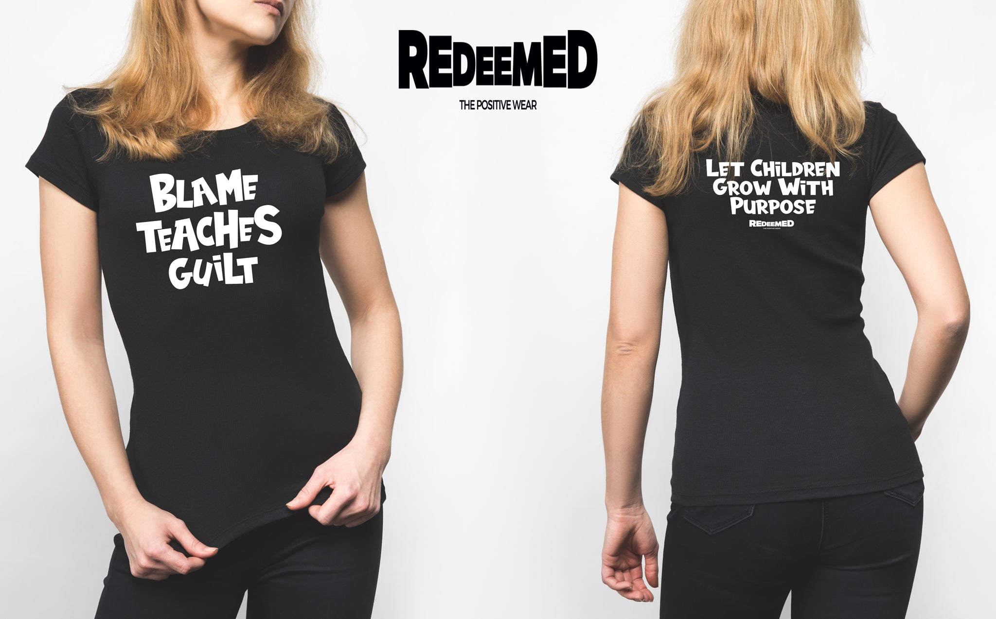 “Blame Teaches Guilt.” – Black  (Bella Canvas/Gildan G5000) T-shirt