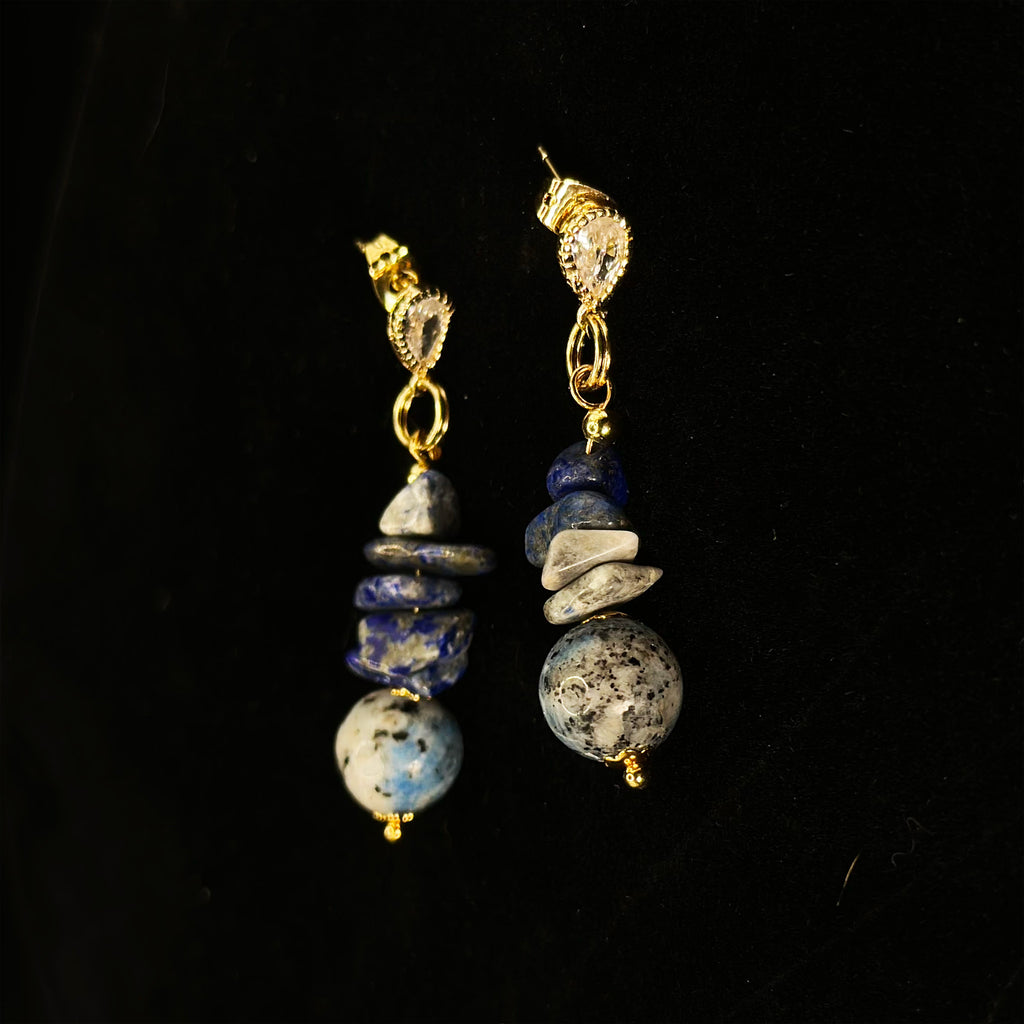 Blue Lapis & Tiger Eye Necklace Set