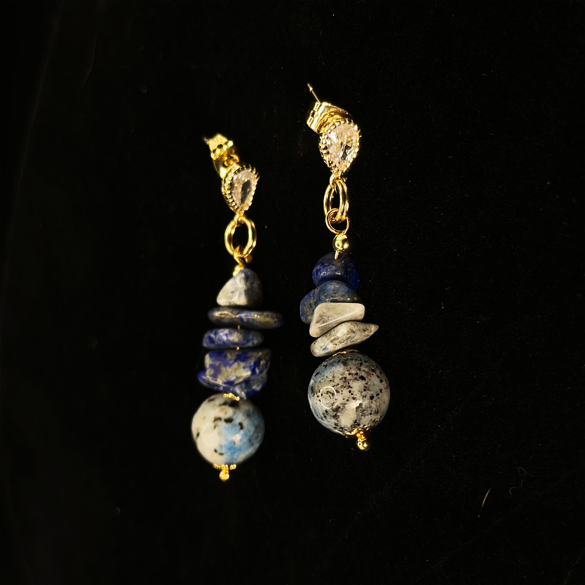 Blue Lapis & Tiger Eye Necklace Set
