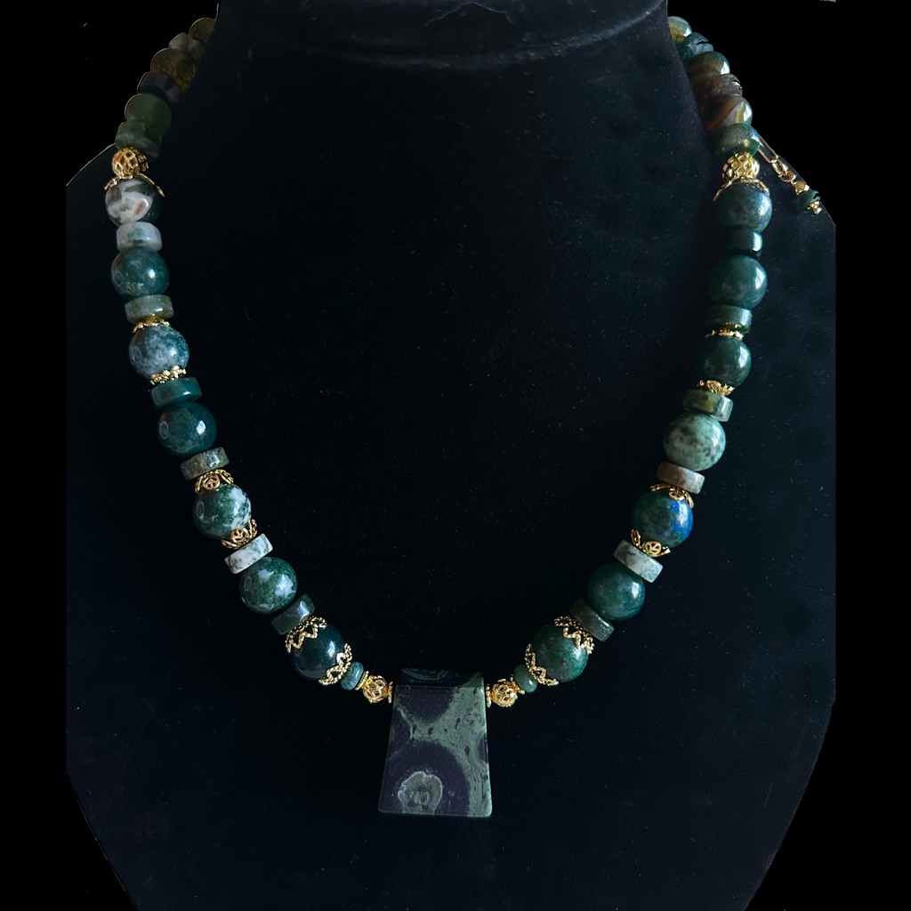 Ancient Forest" Statement Necklace