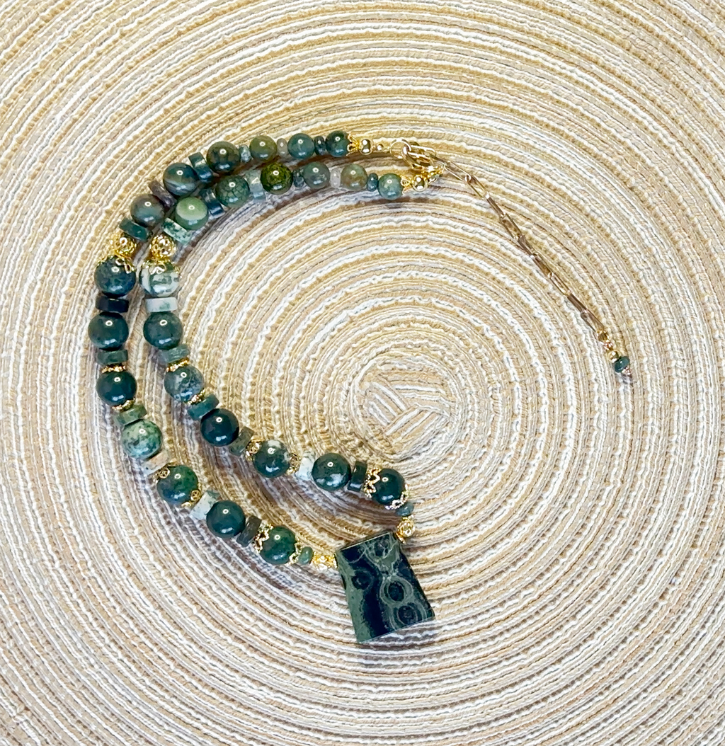 Ancient Forest" Statement Necklace