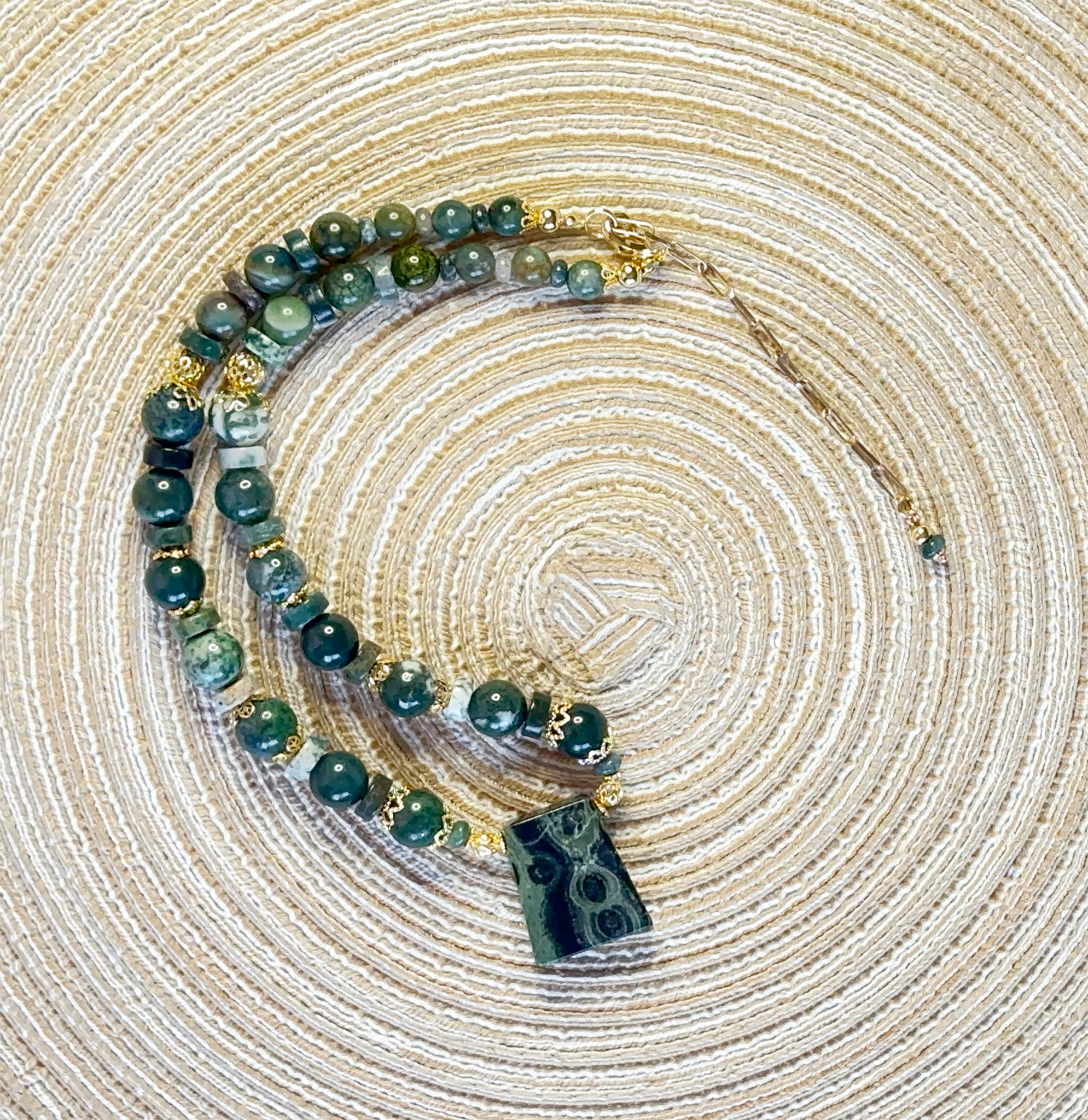 Ancient Forest" Statement Necklace