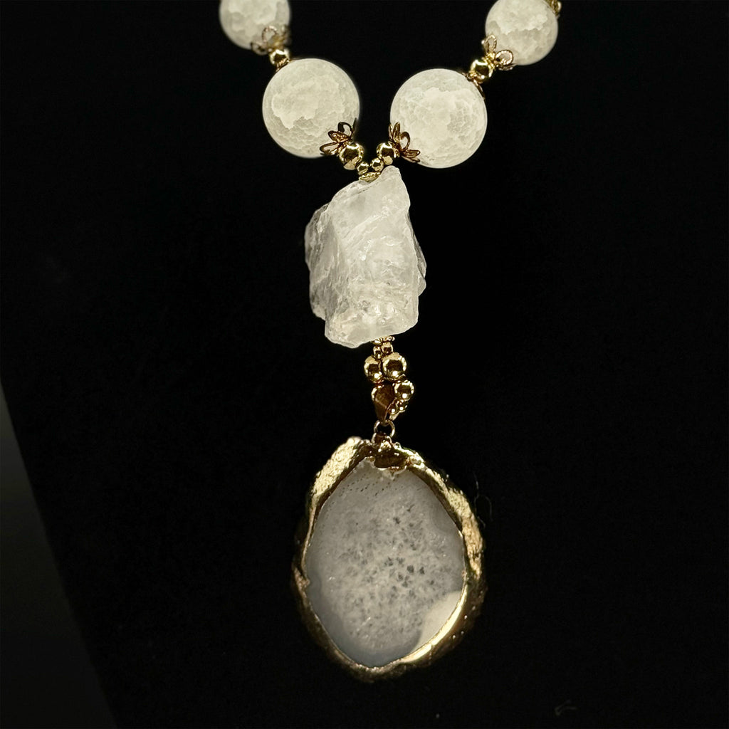 Ethereal Quartz Statement Necklace