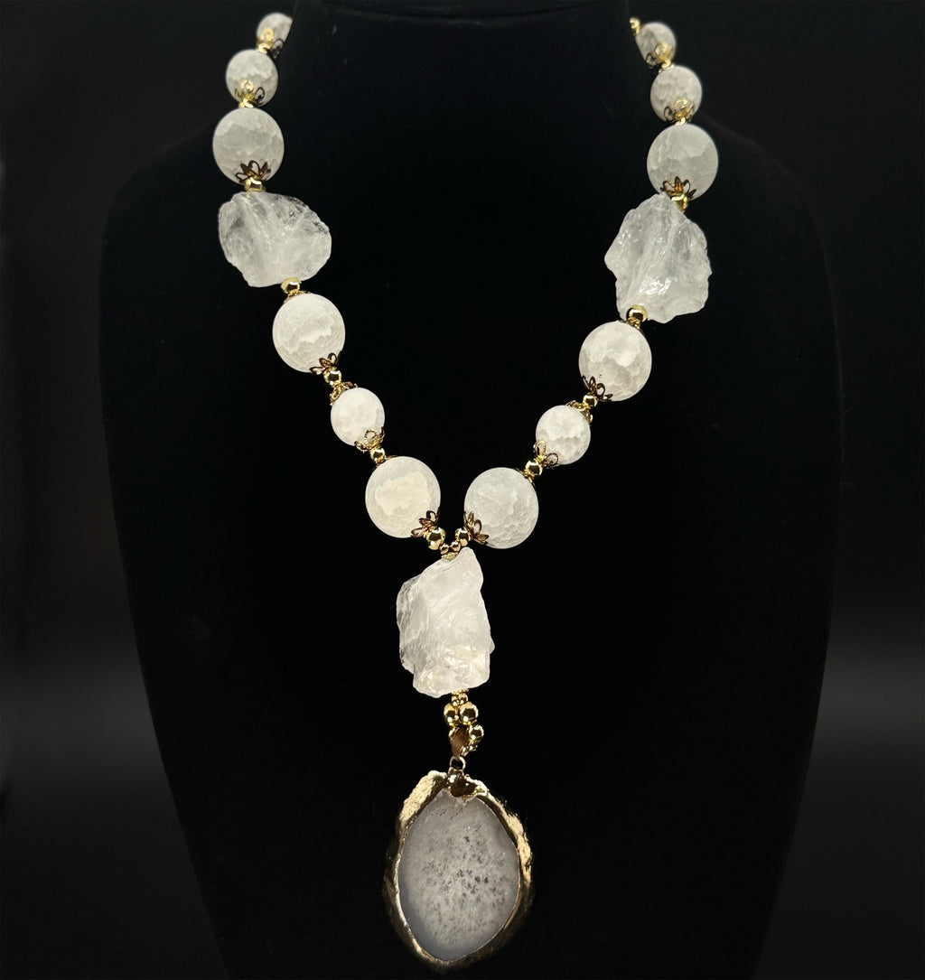 Ethereal Quartz Statement Necklace