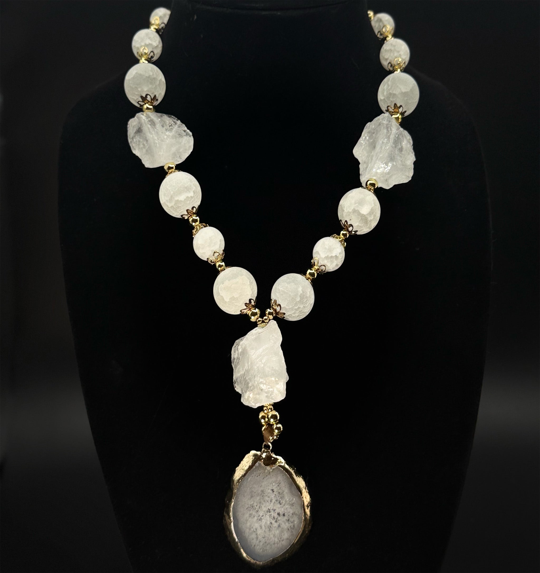 Ethereal Quartz Statement Necklace