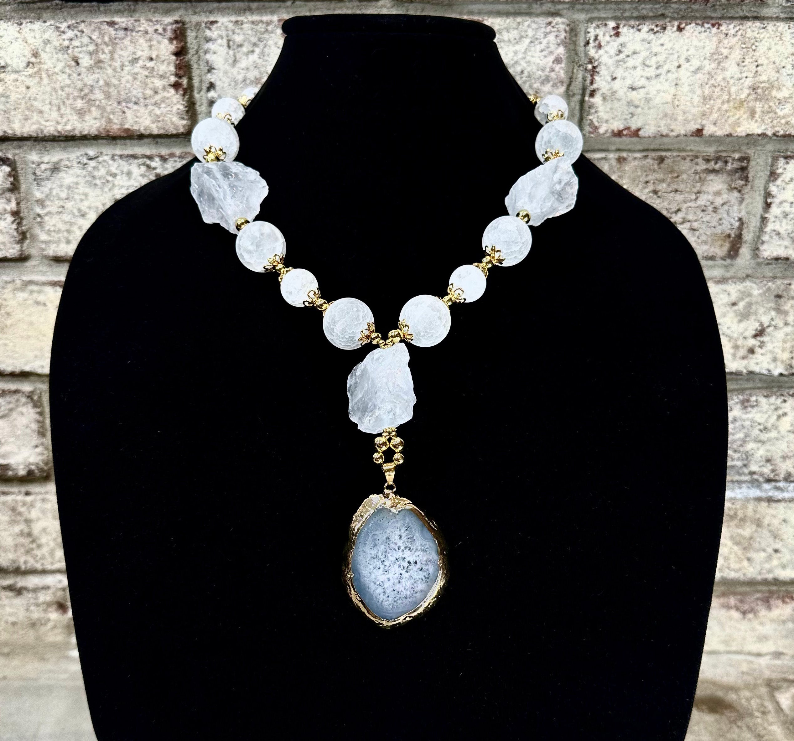 Ethereal Quartz Statement Necklace