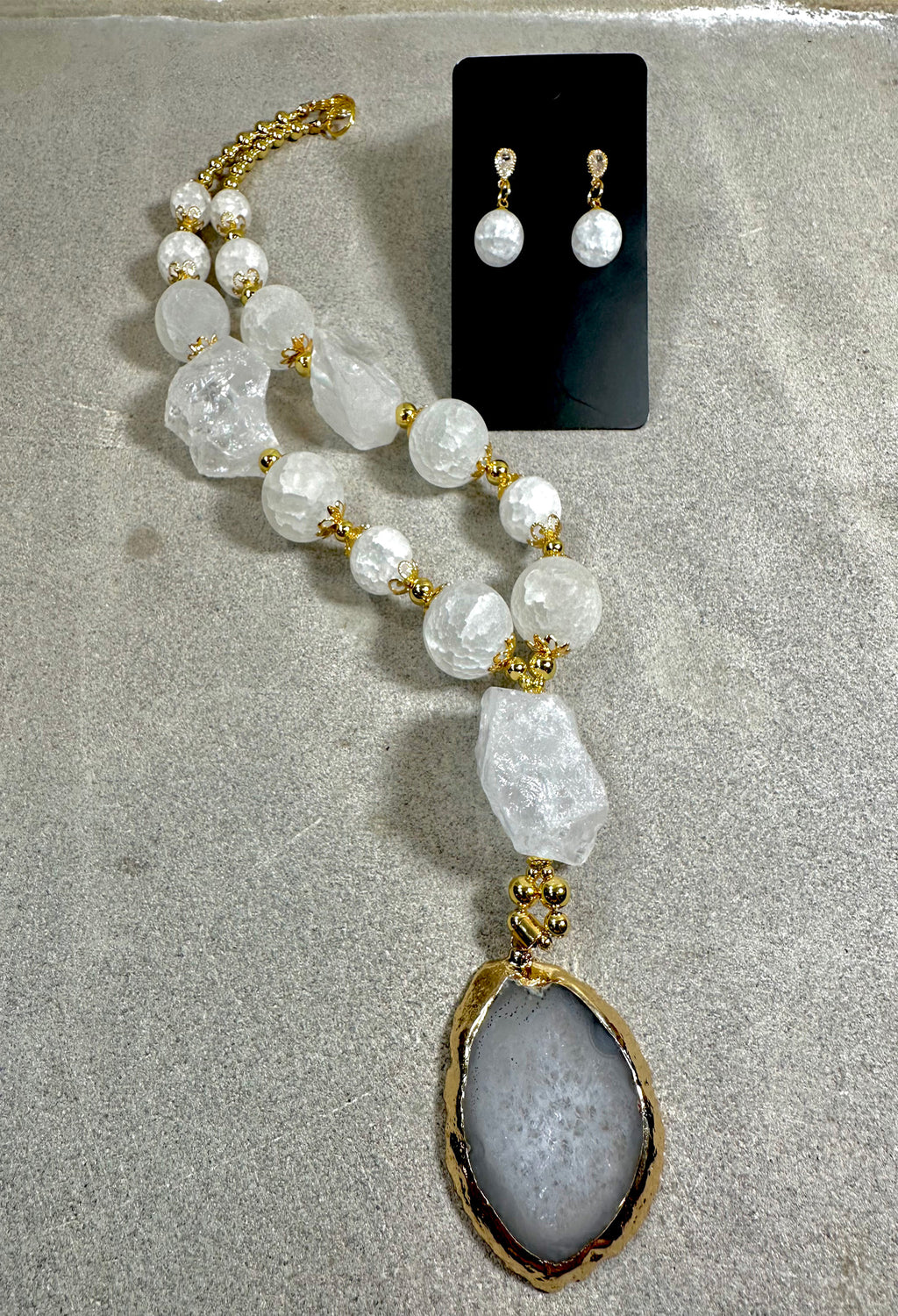 Ethereal Quartz Statement Necklace