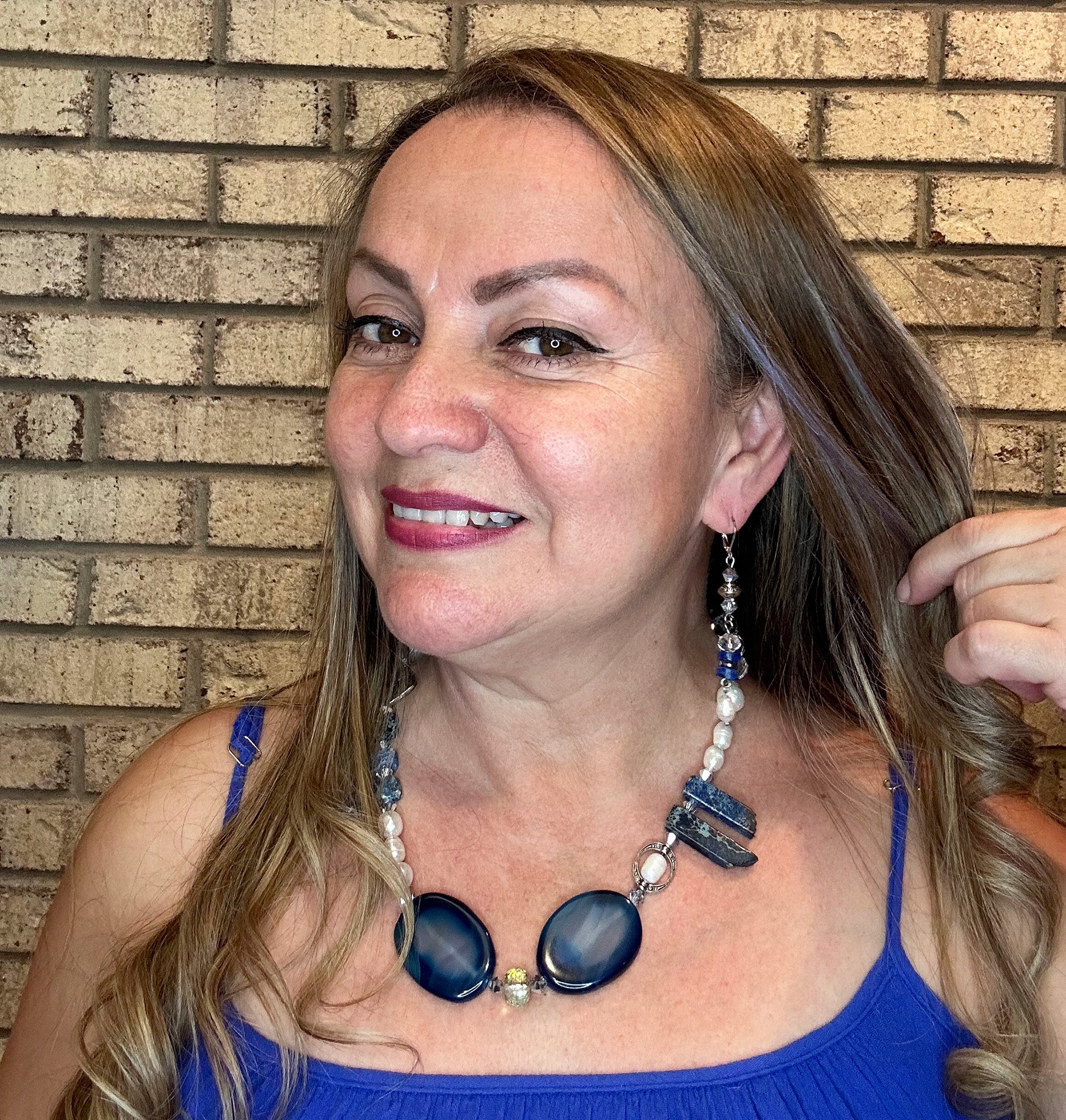 Midnight Pearl Statement Necklace Set