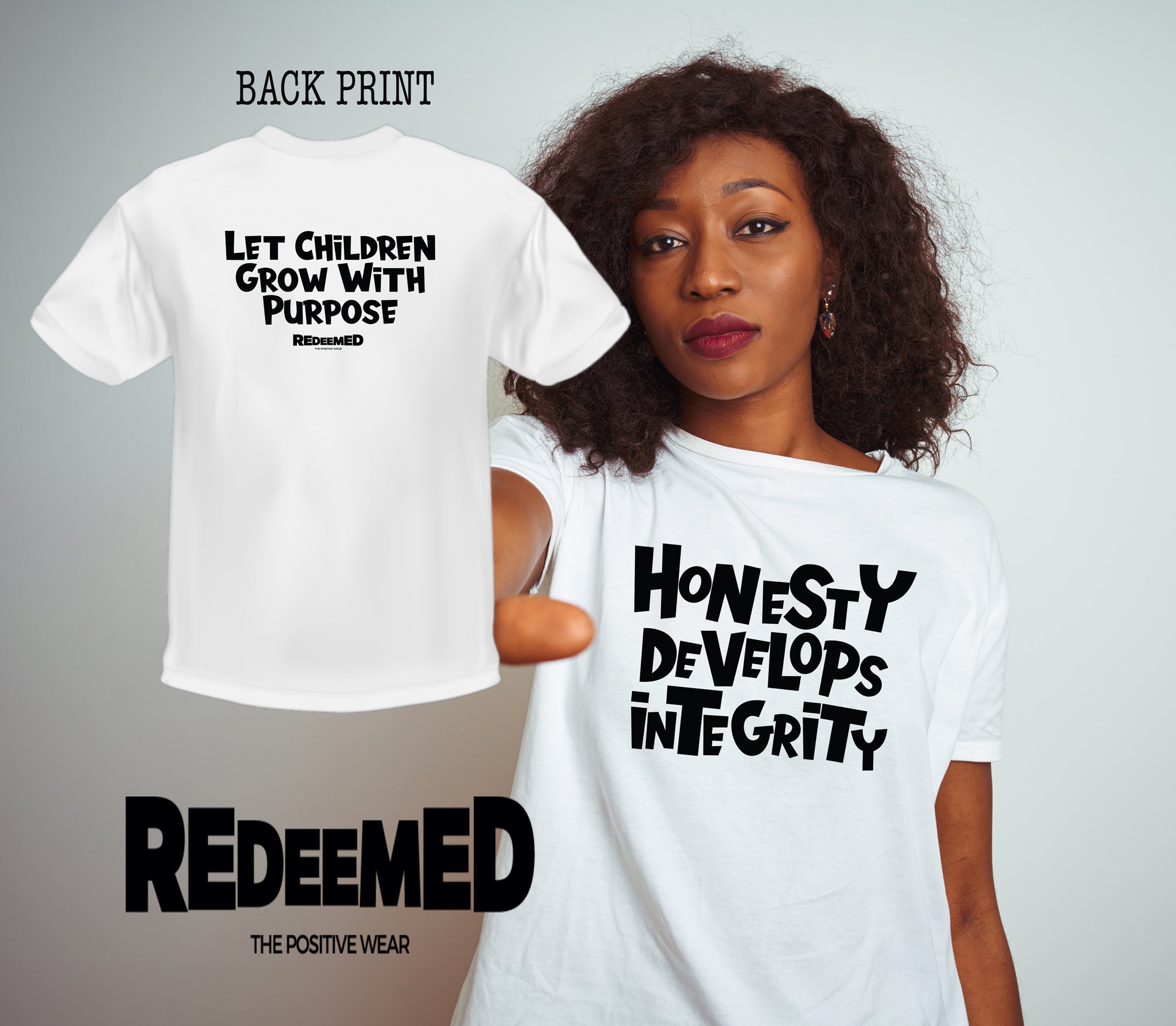 “Honesty Develops Integrity.” – White  (Bella Canvas/Gildan G5000) T-shirt