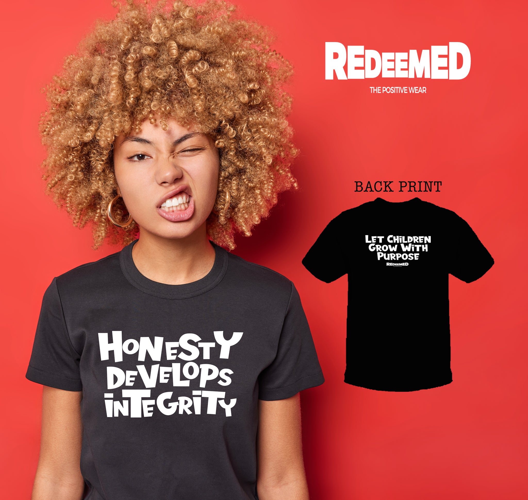 “Honesty Develops Integrity.” – Black  (Bella Canvas/Gildan G5000) T-shirt